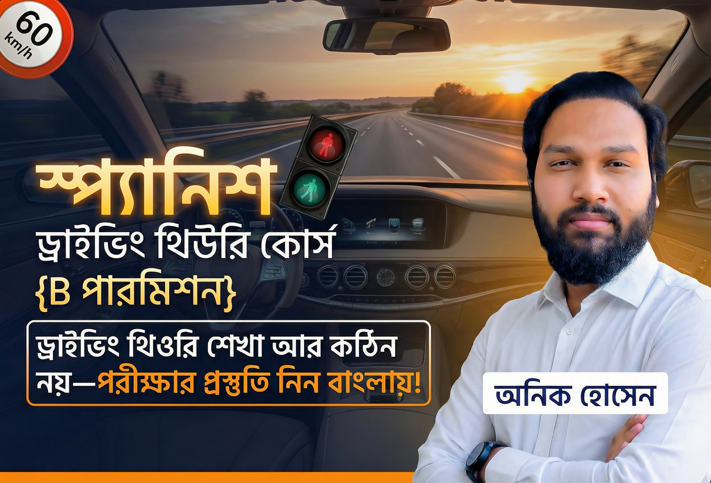 স্প্যানিশ ড্রাইভিং থিউরি কোর্স (B পারমিশন)